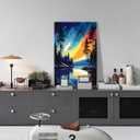 JOOZ Starry Sky Paint by Numbers Kit for Adults with Frame, Adult Paint by Number Kits with Easel, DIY Starry Night Landscape Oil Painting Kit for Home Wall Decor 8x12 Inch