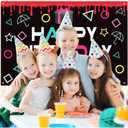 3.28x4.92 ft Happy Birthday Backdrop, Polyester Reusable Korean Games Backdrop Easy to Use Korean Games Party Decoration Supplies for Men Women Birthday