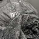 Flannel Fleece Queen Comforter Set - Furry Grey Leaves Pattern Faux Fur Bed Set, Winter Ultra Soft Fuzzy Comfort Set, Velvet Bedding Set for Bed with 2 Pillow Cases (Queen(88"x88"))