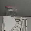 Vagusicc Side Table, Small Round End Table, Set of 2 Half Round Side Table Half Moon Tables, Circle Table Small Round Coffee Table for Living Room, Thin Accent Sofa Table Narrow Entryway Tables, White