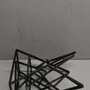 Set of 3 Black Metal Pizza Stand Holder, Twisting Geometric Pizza Pan Riser Racks Serving Tray for Party, Reusable Tabletop Square Dessert Food Display Stand for Christmas Thanksgiving Home