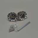 1 Pack Glass Door Knobs Interior Mortise Lock Replacement Set with Spindle, Vintage Crystal Door Knobs for Replacing Broken Old Antique Lock Sets on Interior Door, Antique Brass Finish