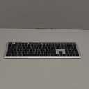 TECKNET Bluetooth Keyboard Rechargeable, 4-Device Free Switching (2.4G+BT), Ultra-Slim Full Size Wireless Keyboard, Quiet Typing, for PC/Laptop/Smart TV/Phone, Adjustable Stand, 12 Multimedia Keys (Silver&Grey)