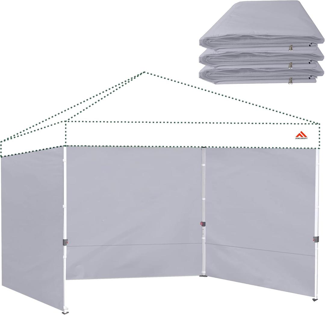 Canopy Tent Gazebo Sidewalls for 10x10 Pop Up Canopy 99% UV Protection, Waterproof, 3 Pcs Sidewalls Only,(Light Gray)