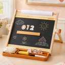 Tiny Land Tabletop Kids Art Easel, 5-Level Magnetic Drawing Board