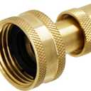 Triumpeek Solid Brass Hose Nozzle, 2 Pack 4" Heavy Duty Brass Garden Hose Nozzle with 10 Rubber Washers