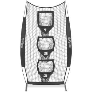 GoSports 8 x 4 ft Football Throwing Target Net - Choose Black or Red