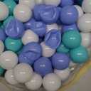 MoonxHome Ball Pit Balls for Toddlers, BPA Free Crush Proof Plastic Toy Balls for Ball Pit, Children's Pool Water Toys, Macaron Ocean Balls for Play Tent 2.15 Inch Pack of 100 (M-green&blue)