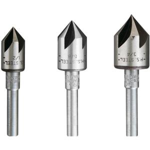 General Tools 3 Piece Countersink Bit Set #195ST, Includes 1/2 in., 5/8 in. and 3/4 in. Bits