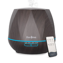 550ml Essential Oil Diffuser, DAROMA Upgraded Remote Control 6 in 1 Aromatherapy Ultrasonic Cool Mist Humidifier, 7 Color Changing Mood Lights & Waterless Auto-Off for Home Office Gift, Dark Wood