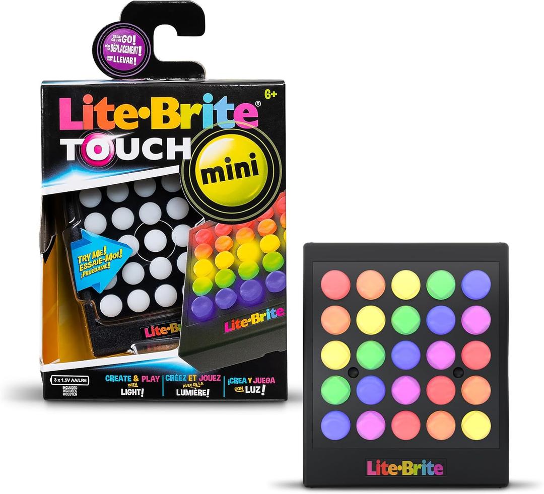 Lite Brite Mini Touch, Create Art with Light, Enhances Creativity, Gift for Girls and Boys Ages 6+
