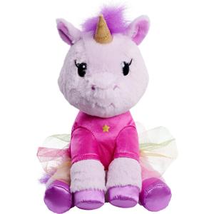 Just Play EK World 7-inch Small Unicorn Plush Stuffed Animal, Pink Star Shirt and Rainbow Skirt, Soft Fabric, Kids Toys for Ages 3 Up