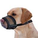 Extra Large Dog Muzzle - Air Mesh Big Dog Muzzle | Suitable for Small, Medium Large and X-Large Dogs | Stop Biting, Barking and Chewing Best for Aggressive Dogs | No Bark Muzzle