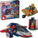 LEGO Marvel Captain America vs. Thanos Building Toy - Pretend Play Set for Boys & Girls, Ages 4+ - Kids Building Blocks W/ 2 Super Hero Toy Minifigures - Gift Idea for Birthdays - 76319