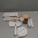 ROBOTIME Play Kitchen Dishes Set, 29PCS Wooden Toddler Plates and Dishes for Boys Girls Gifts