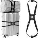 Luggage Straps for Suitcases TSA Approved, Luggage Bag Bungee for Large Luggage, Adjustable Size Travel Elastic Suitcase Strap Belt, Airport Travel Accessories with Buckles for Baggage Handbag