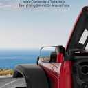 JOYTUTUS Mirrors Doors Off Compatible with 2024-2026 Wrangler JL Gladiator JT, Wrangler JL Side Mirrors with Doors Off Wider View No Vibrate & Wobble (NOT FIT 1986-2023 Wrangler Gladiator)