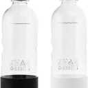 Replacement for SodaStream Bottles fits Fizz, One Touch, Jet, Source, Play, Genesis, Power (2-Pack, Black & White) (BlackWhite)