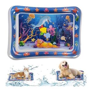 Aqua Paws Play Mat for Cats,Pet Inflatable Water Play Mat for Cats,Pawkitty Puncture Proof Water pad for Cat,Cat Waterproof Pad,Interactive Toys for Indoor Dog (27.5 * 19.8in A)