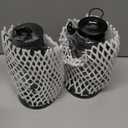 Hortsun 2 Pcs 8 Inch Vintage LED Hurricane Lantern Metal Black Outdoor Battery Operated Hanging Lantern with Warm LEDs and Dimmer Switch for Indoor Rustic Farmhouse Country Camping Decor