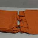 KOUFALL Fall Curtains for Living Room 84 Inches Long,Farmhouse Boho Tab Top Linen Sheer Burnt Orange Curtains 2 Panels for Bedroom Autumn Decor