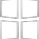 2x2FT Surface Mount Kit, 4 Set Aluminium Surface Mounting Bracket Kit, 2' by 2' Ceiling Mount Frame, for 24"x24" LED Flat Panel Light, Drop Ceiling Troffer Light Fixtures (Pack of 4)