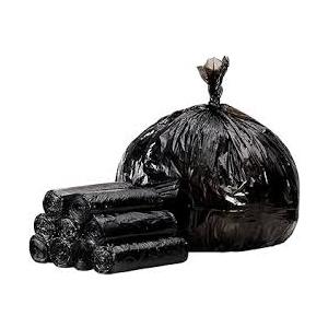 TYPLASTICS Trash Can Liner  Wholesale 1000 Count Black Garbage bags on Perforated Roll 710 Gallon Multipurpose for Office Bathrooms Business Home Commercial and Industrial Needs 24" x 24"