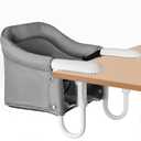 Portable Hook on High Chair for Baby & Travel Toddler from 6-36 Months – Clip on Baby Seat for Table – Fast Table Chair for Travel & Dining– Including Storage Bag - Grey