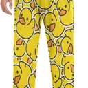Mens 100% Cotton Pajama Bottoms Lightweight Lounge Pant with Pockets Soft Sleep Pj Pants for Men (Large, Multi3)