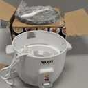 AROMA Rice Cooker, 3-Cup (Uncooked) / 6-Cup (Cooked), Small Rice Cooker, Oatmeal Cooker, Soup Maker, Auto Keep Warm, 1.5 Qt, White, ARC-363NG