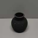 Ceramic Flower Vase, 5.5-Inch Black Pottery Rustic Farmhouse Boho Vase, Handcrafted Decorative Vase for Home Decor, Centerpieces, Table, Living Room, Mantel, Shelf