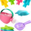 Fajiabao Bath Toys for Kids Ages 1-3 Toddler Bath Toys Mold Free for 2-4 Stacking Boat Water Table Pool Sand Bathtub Sensory Toys for Girls Boys Gifts