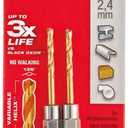 Milwaukee Electric Tool 48-89-4603 Impact Drill Bit, 3/32" Diameter x 2.38" L, 47/64" 35 Degree Helix Flute, 1/4" Hex Shank, 135 Degree