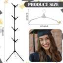 Amyhill Graduation Gown Display Stand with 4 Hooks 1 Adjustable Portable Hanger 24-75 Inch Graduation Steel Coat Rack for Graduate Clothing Cap Shirt Jacket Dress Display Party Supplies