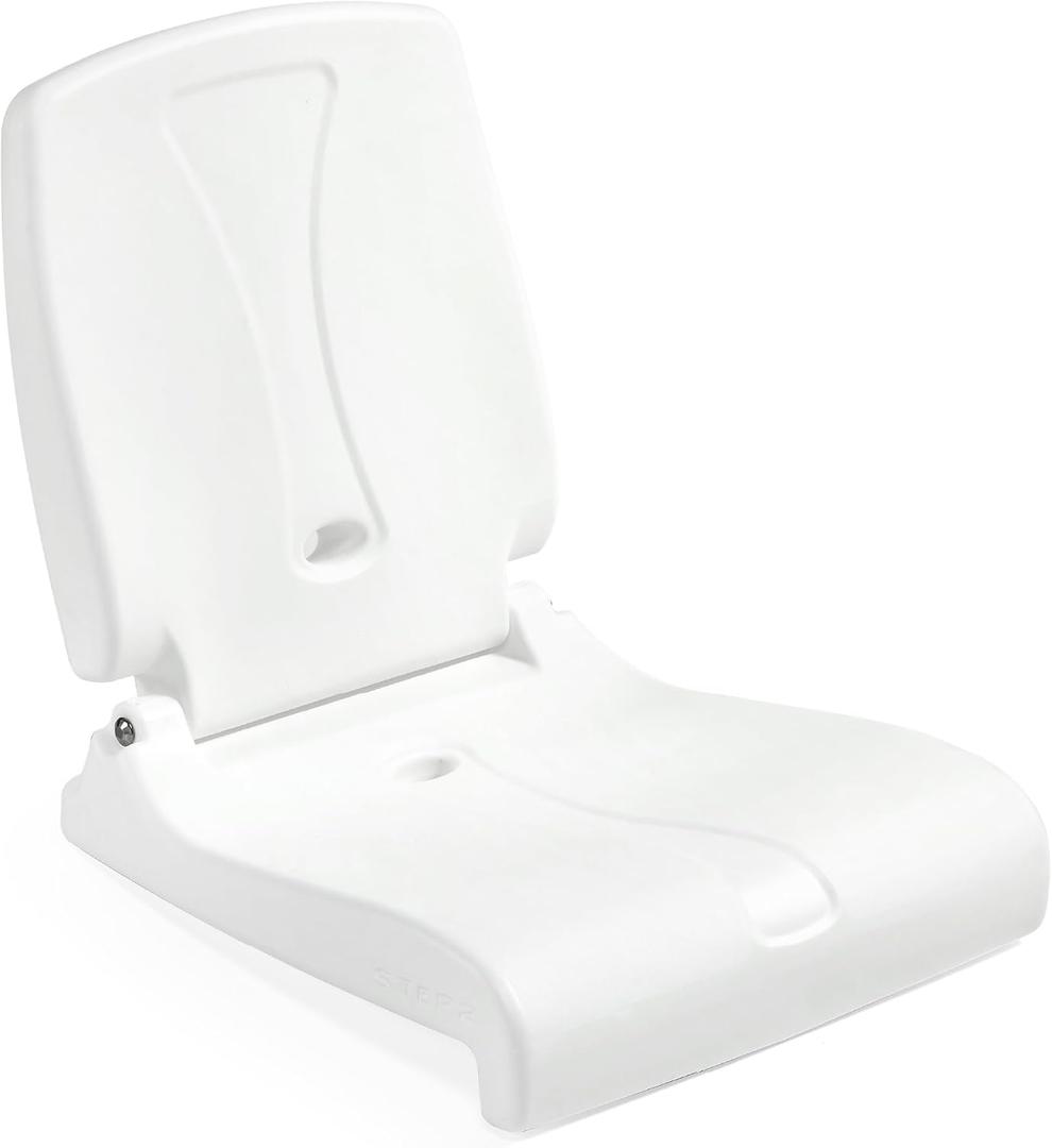 Step2 Foldable Adult Flip Seat, Portable Outdoor Chair for Poolside, Tailgating, Camping, Picnic Chair, Provides Back Support When Sitting on Ground, White, 1 Pack
