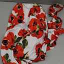 Dressever Women's 50s 60s Vintage Sleeveless Dress Red Flower L