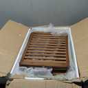 Bamboo Shower Bench Stool with Storage Shelf and Soap Dish, Waterproof Shower Stool 2-Tier, Walnut Bathroom Bench Spa Seat Non-Slip, Shower Chair Indoor and Outdoor Use