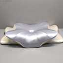 DONAMA Cervical Pillow for Neck and Shoulder Pain Relief, Cooling Contour Memory Foam Pillow, Dual-Height Ergonomic Neck Support Pillow for Side Back Stomach Sleepers with Removable Pillowcase (King Size 27.56"Lx16.54"Wx5.51"H, Ice Silk Blue)