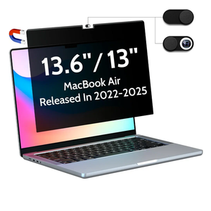 Magnetic Privacy Screen for Macbook Air 13.6/13 Inch (2022-2026, M2, M3, M4, M5), Removable Matte Anti Glare Blue Light Protector Private Security Filter for 13.6inch Mac Laptop Computer