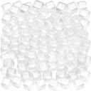 60Pcs Reusable Ice Cubes,Colorful Plastic Ice Cubes,Refreezable Ice Cubes,Non-Diluting Square Cubes,Washable Quick Frozen Ice Cubes for Drinks Cocktail,BPA Free,Purified Water Filled(White)
