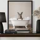 Kangaroo in Bathtub Wall Art Print Poster, Bathroom Decor Gallery Posters Prints for Restroom Home Picture Painting Artwork (Kangaroo, 8 x 10 inches, Unframed)