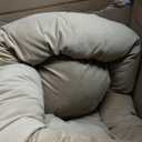 Majestic Pet 32 Inch Suede Calming Dog Bed Washable – Cozy Soft Round Dog Bed with Spine Support for Dogs to Rest Their Head - Fluffy Donut Dog Bed 32x23x7 (Inch) - Round Pet Bed Medium – Stone