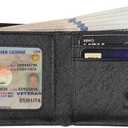 Gostwo Mens Wallet RFID Blocking Slim Minimalist Bifold Wallet with ID Window & Business Card Holder, Thin Front Pocket Design, Stylish Wallet for Men, Teen, Boyfriend, Husband (Black Cros)