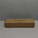 KAMANINA Curtain Rods for Windows 32 to 58 Inches (2.6-4.8ft), Adjustable Champagne Gold Curtain Rod 28 to 48 Inches, 7/8 Inch Decorative Rod with Crackle Glass Finials