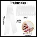 8 Pcs Christmas Wreath Sash for Front Door, Xmas White Cotton Linen Sash Accessories for Wreaths Thanksgiving Decorations