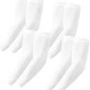 Stelle Arm Sleeves UV Sun Protection Compression Cooling Sleeves UPF 50 for Women Men Sport/Working/Tattoo Cover up (4 Pairs-4 White)