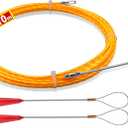 Electrical Fish Tape 10m | 3.0 mm Wire Fish Tape Wire Puller | Wire Snake for Running Wire through Wall | Retractable Cable Pulling Tools with 2 Guide Springs | Wire Feeder