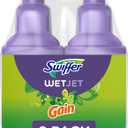 Swiffer WetJet MultiPurpose and Hardwood Liquid Floor Cleaner Solution Refill, with Gain Scent, 42.2 fl oz each, (Pack of 2)
