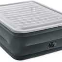 Intex 64417ED 22in Queen Dura-Beam Comfort Plush High-Rise Inflatable Air Mattress with Built in Pump for Travel and Camping, 600lb Weight Capacity