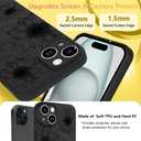 OOK Black Floral case for iPhone 15 Plus Case [Compatible with MagSafe], Cute Sunflower Floral Blooms Design Soft TPU Shockproof Protective for Women Girls Slim Magnetic Phone Cover